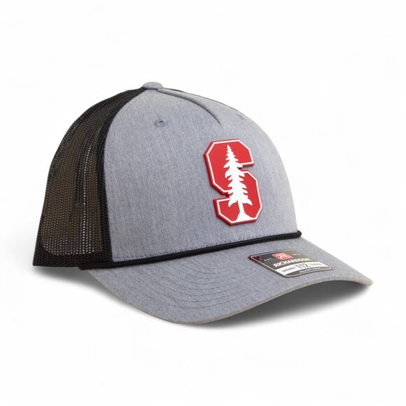 Stanford Cardinal 3D Snapback Trucker Rope Hat- Heather Grey/ Black - Picture 1 of 3